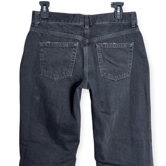 We The Free People Busted Knee Cropped Jean SIZE 26 Distressed Frayed Button Fly - Picture 12 of 13